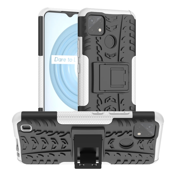 For OPPO Realme C21Y Tire Texture TPU + PC Phone Case with Holder