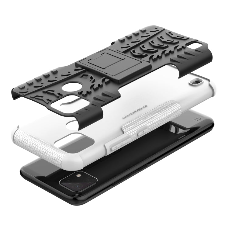 For OPPO Realme C21Y Tire Texture TPU + PC Phone Case with Holder