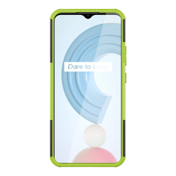 For OPPO Realme C21Y Tire Texture TPU + PC Phone Case with Holder
