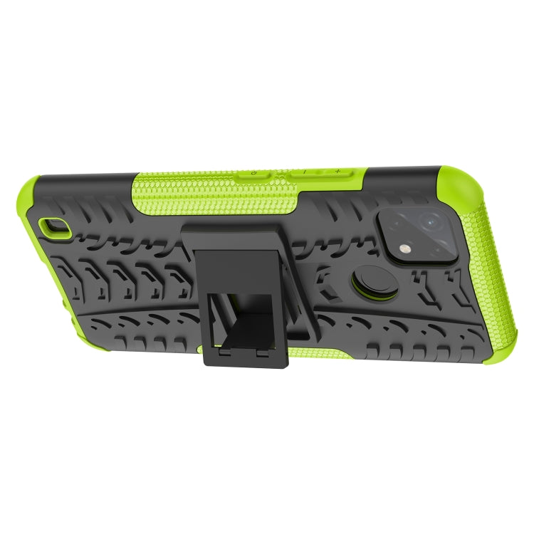 For OPPO Realme C21Y Tire Texture TPU + PC Phone Case with Holder