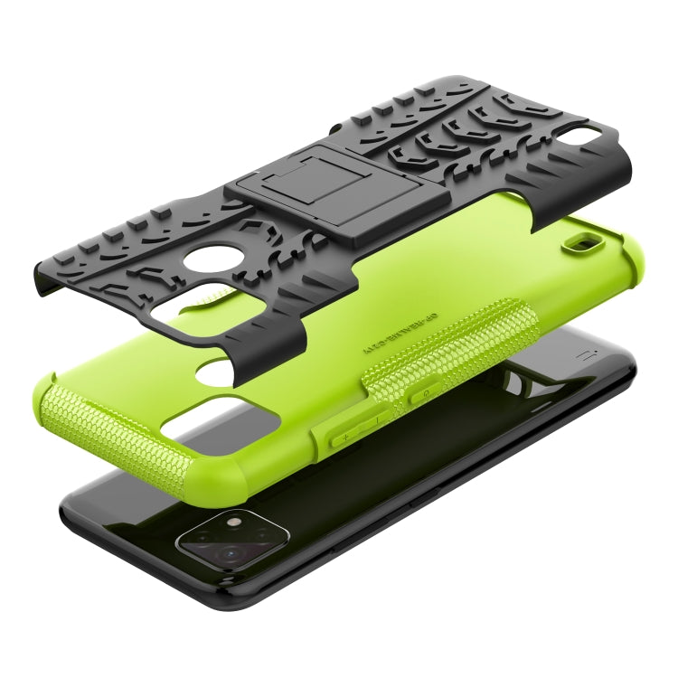 For OPPO Realme C21Y Tire Texture TPU + PC Phone Case with Holder