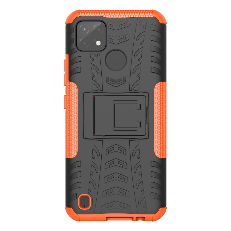 For OPPO Realme C21Y Tire Texture TPU + PC Phone Case with Holder