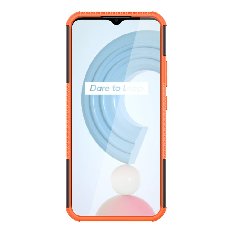 For OPPO Realme C21Y Tire Texture TPU + PC Phone Case with Holder