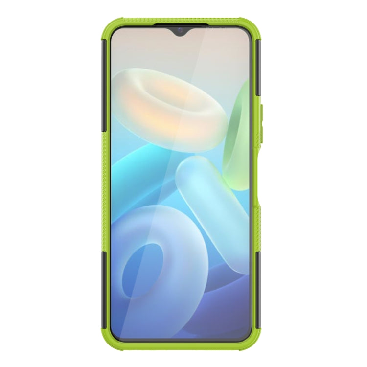 For vivo Y75 / Y55 / T1 5G Tire Texture TPU + PC Phone Case with Holder