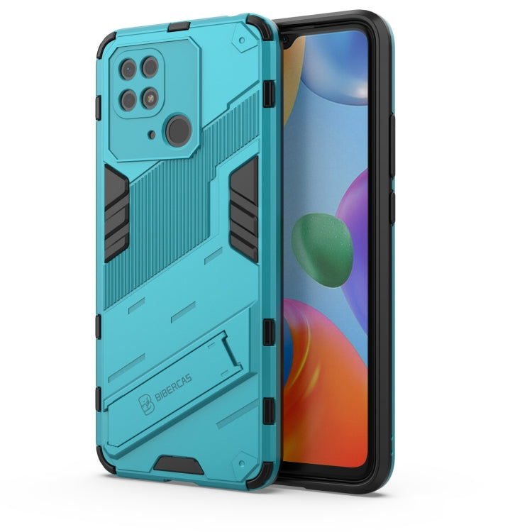 For Xiaomi Redmi 10C 4G Punk Armor PC + TPU Phone Case with Holder