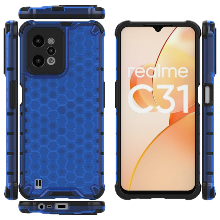 For OPPO Realme C31 4G Shockproof Honeycomb PC + TPU Protective Case