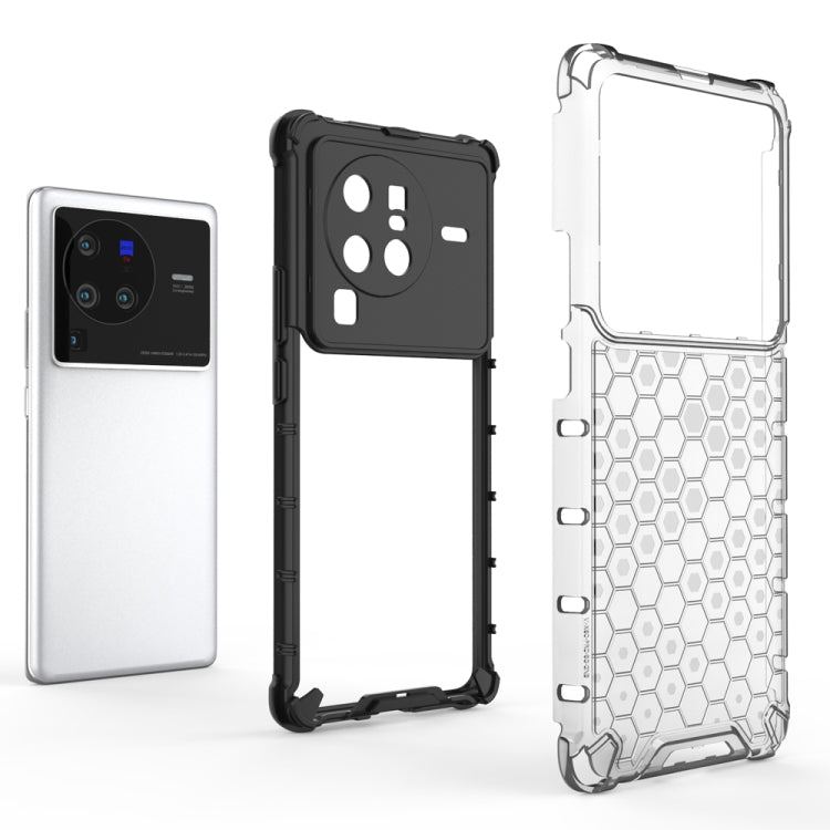 For vivo X80 Pro 5G China Shockproof Honeycomb PC + TPU Protective Case