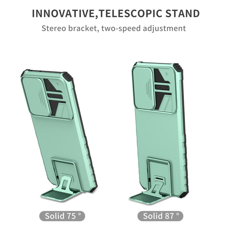 For Samsung Galaxy S21 Ultra 5G Stereoscopic Holder Sliding Camshield Phone Case