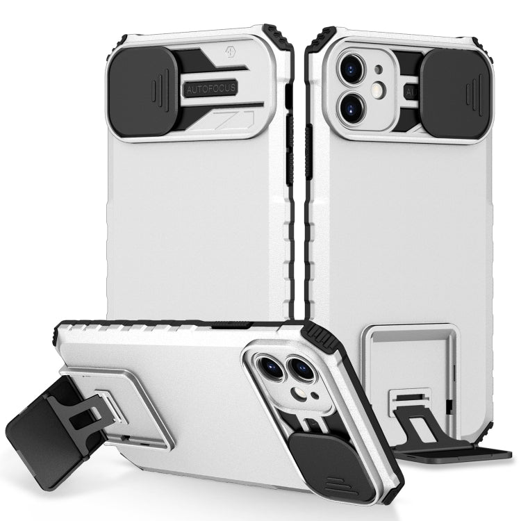 For iPhone 11 Stereoscopic Holder Sliding Camshield Phone Case