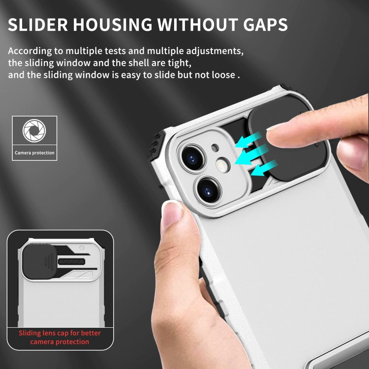 For iPhone 11 Stereoscopic Holder Sliding Camshield Phone Case