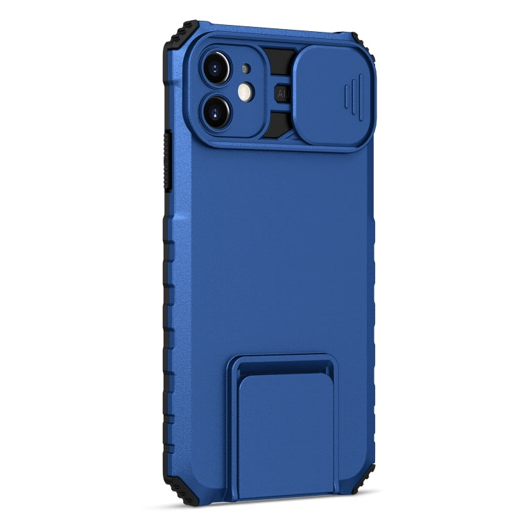 For iPhone 11 Stereoscopic Holder Sliding Camshield Phone Case