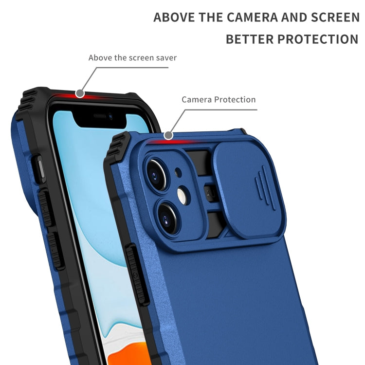 For iPhone 11 Stereoscopic Holder Sliding Camshield Phone Case