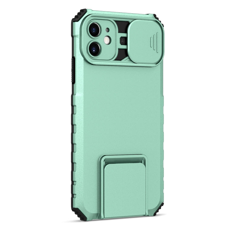 For iPhone 11 Stereoscopic Holder Sliding Camshield Phone Case