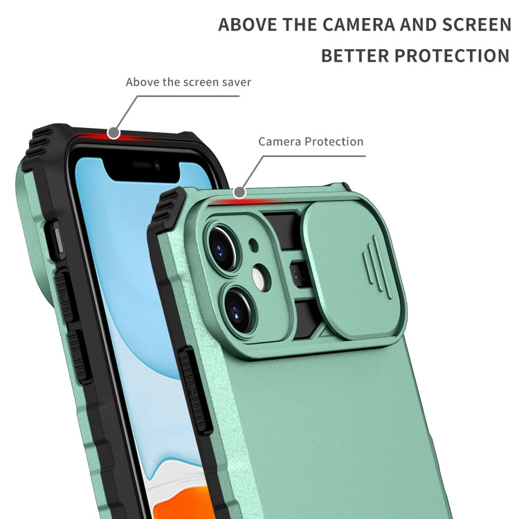 For iPhone 11 Stereoscopic Holder Sliding Camshield Phone Case