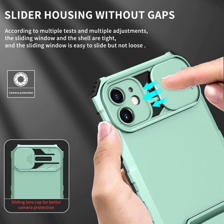 For iPhone 11 Stereoscopic Holder Sliding Camshield Phone Case