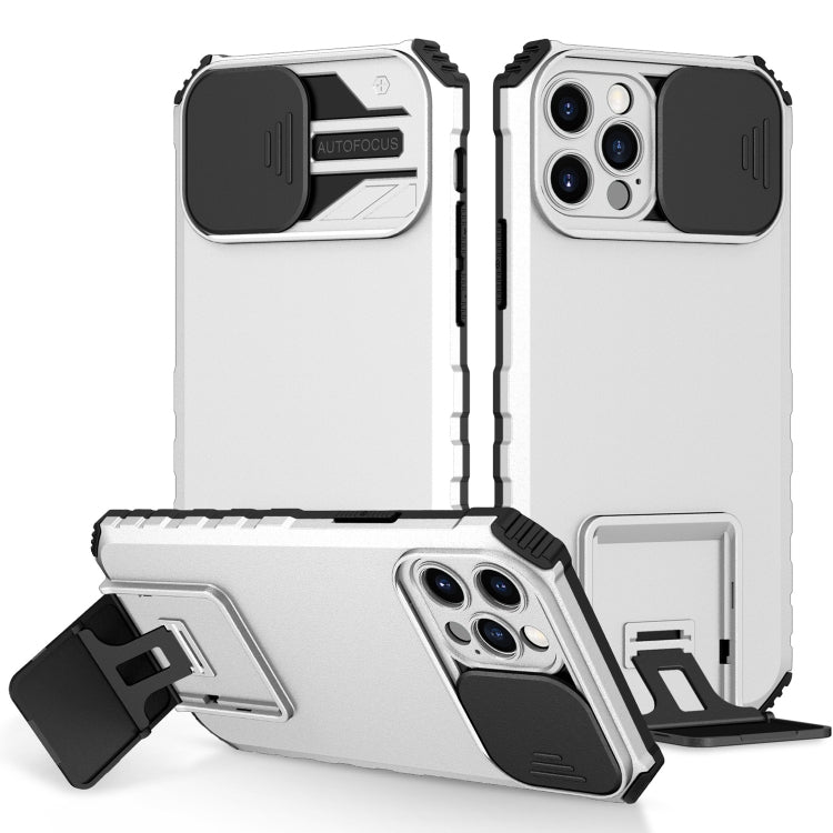 For iPhone 11 Pro Stereoscopic Holder Sliding Camshield Phone Case