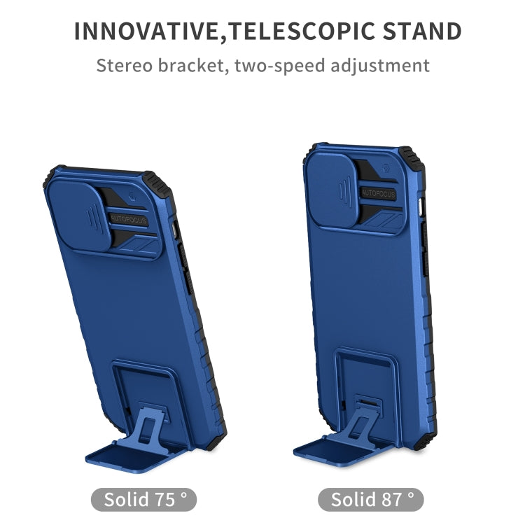 For iPhone 11 Pro Stereoscopic Holder Sliding Camshield Phone Case