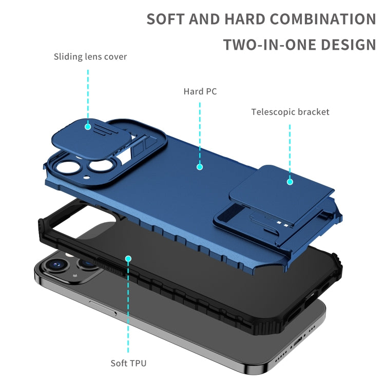 For iPhone 11 Pro Stereoscopic Holder Sliding Camshield Phone Case