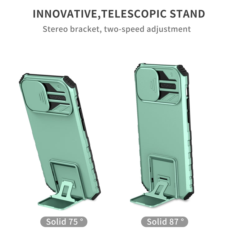 For iPhone 11 Pro Stereoscopic Holder Sliding Camshield Phone Case