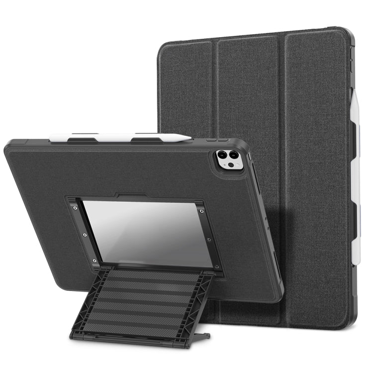 Suspension Stand Magnetic Flip Cover Tablet Case For iPad Air 2022 / 2020 10.9(Black)