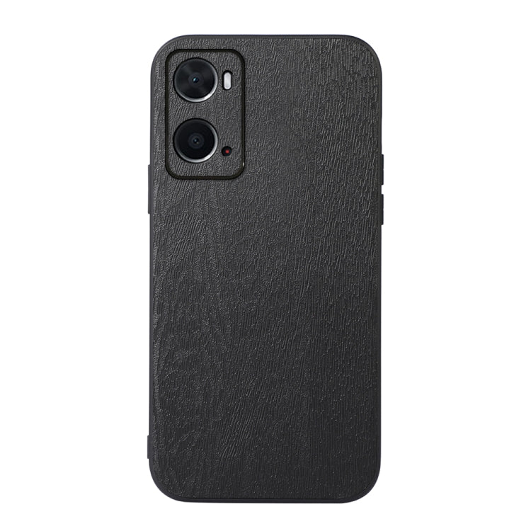 For OPPO A76 Wood Texture PU Phone Case