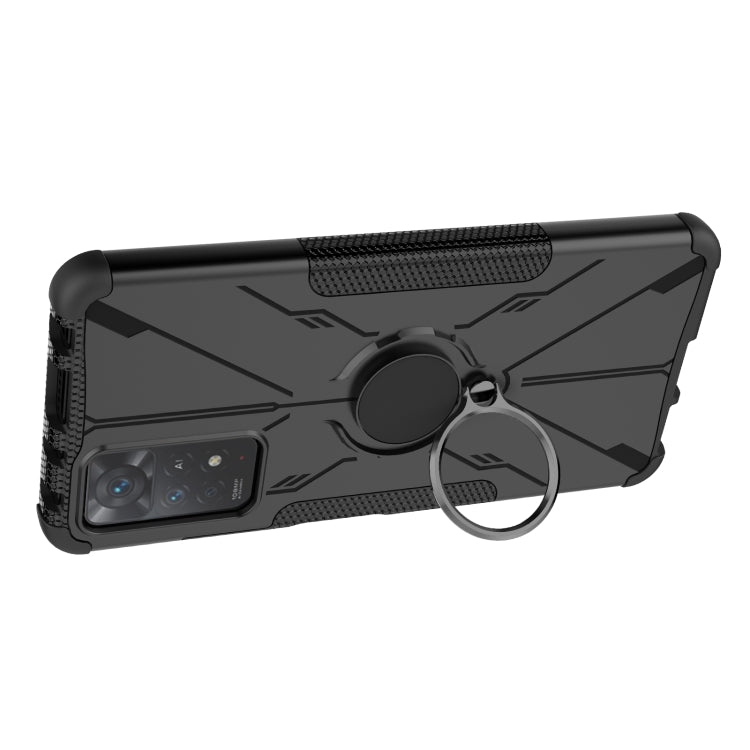 For Xiaomi Redmi Note 11 Pro 5G Armor Bear Shockproof PC + TPU Phone Case with Ring