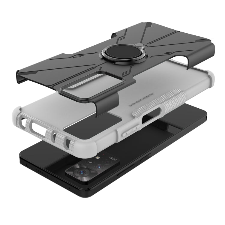 For Xiaomi Redmi Note 11 Pro 5G Armor Bear Shockproof PC + TPU Phone Case with Ring