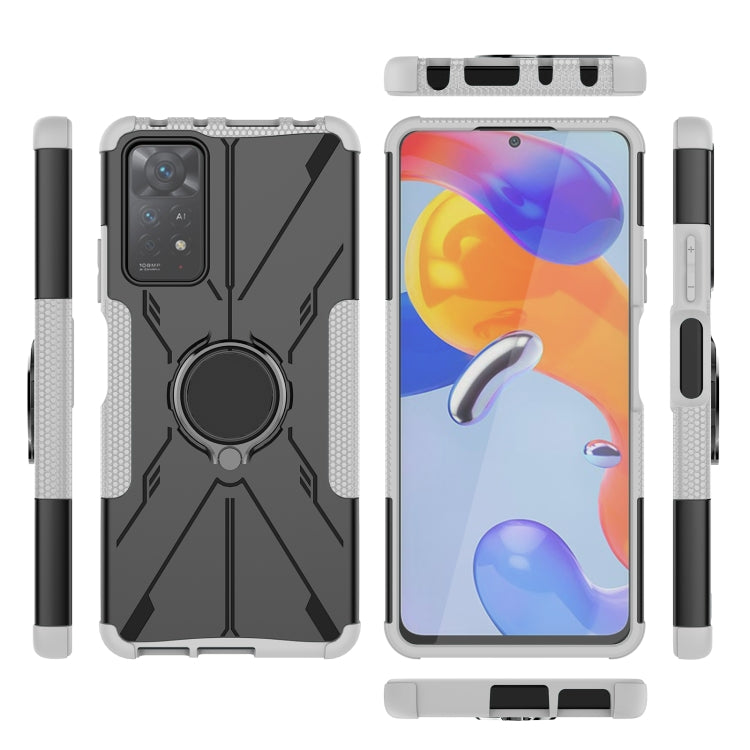 For Xiaomi Redmi Note 11 Pro 5G Armor Bear Shockproof PC + TPU Phone Case with Ring