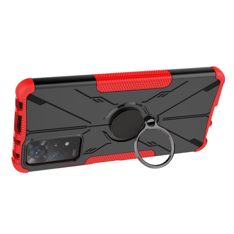 For Xiaomi Redmi Note 11 Pro 5G Armor Bear Shockproof PC + TPU Phone Case with Ring