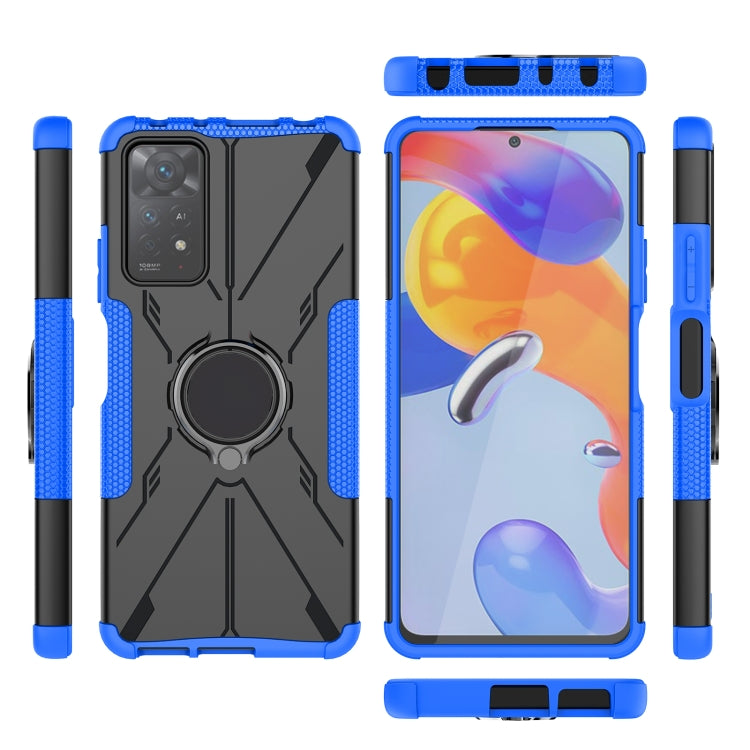 For Xiaomi Redmi Note 11 Pro 5G Armor Bear Shockproof PC + TPU Phone Case with Ring