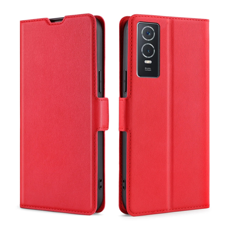 For vivo Y76S / Y74S Ultra-thin Voltage Side Buckle Leather Phone Case