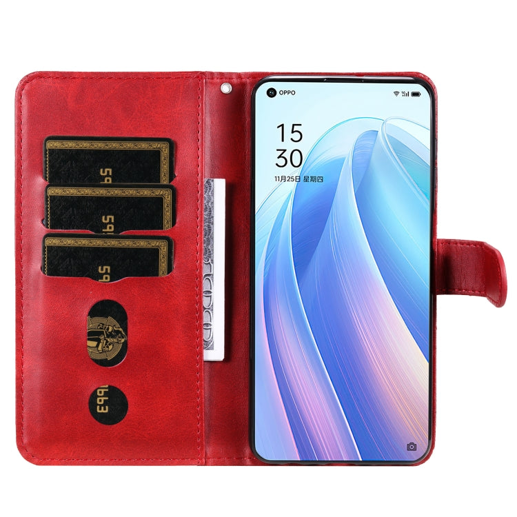 For OPPO Reno7 Pro 5G China & Global Fashion Calf Texture Zipper Horizontal Flip Leather Case