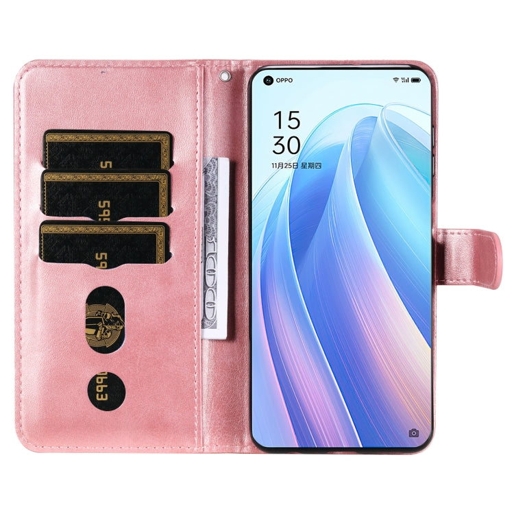 For OPPO Reno7 Pro 5G China & Global Fashion Calf Texture Zipper Horizontal Flip Leather Case