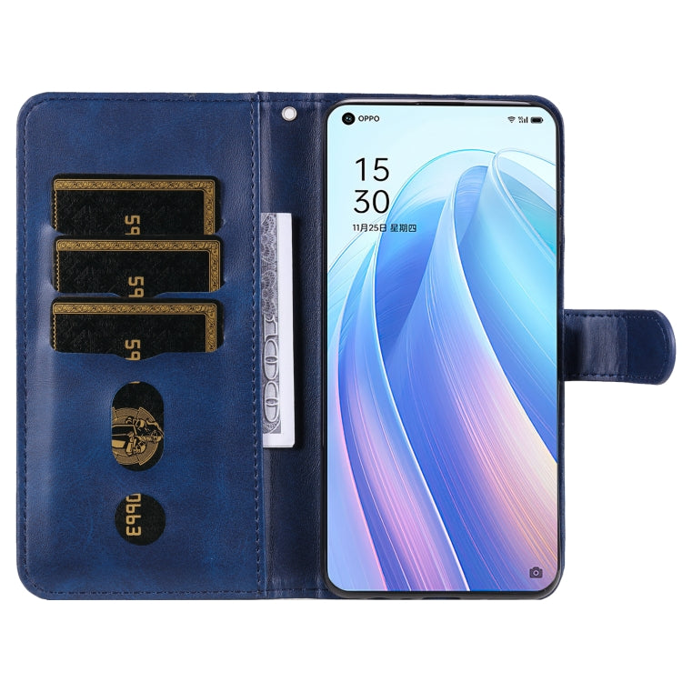 For OPPO Reno7 Pro 5G China & Global Fashion Calf Texture Zipper Horizontal Flip Leather Case