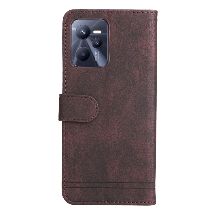 For OPPO Realme C35 Skin Feel Life Tree Metal Button Leather Phone Case