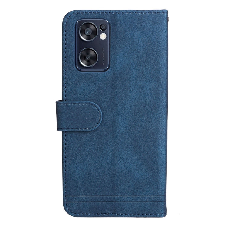 For OPPO Reno7 SE 5G Skin Feel Life Tree Metal Button Leather Phone Case
