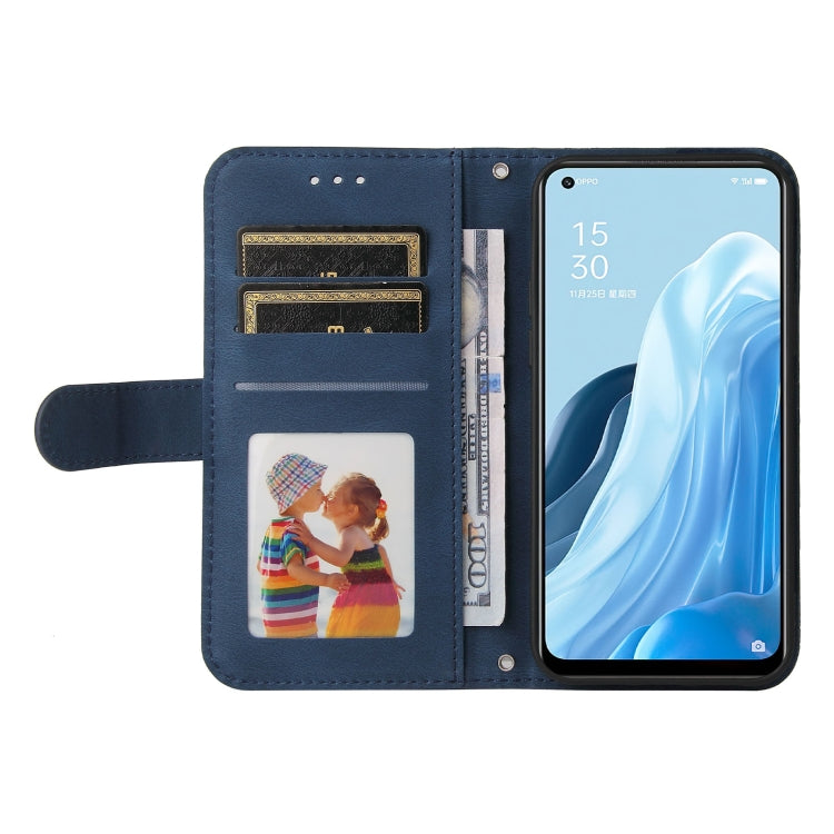 For OPPO Reno7 SE 5G Skin Feel Life Tree Metal Button Leather Phone Case