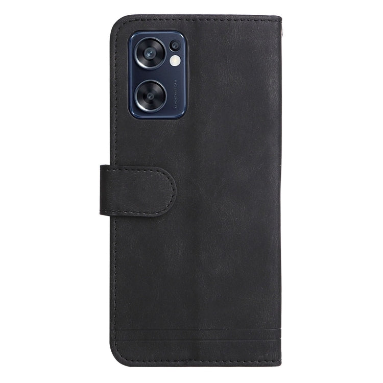 For OPPO Reno7 SE 5G Skin Feel Life Tree Metal Button Leather Phone Case