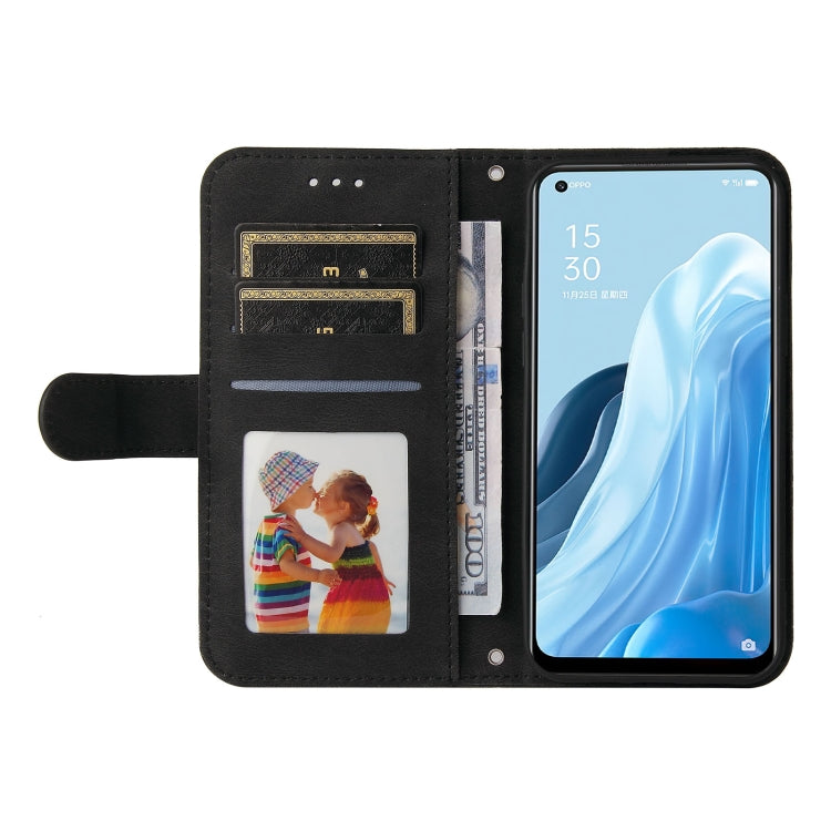 For OPPO Reno7 SE 5G Skin Feel Life Tree Metal Button Leather Phone Case