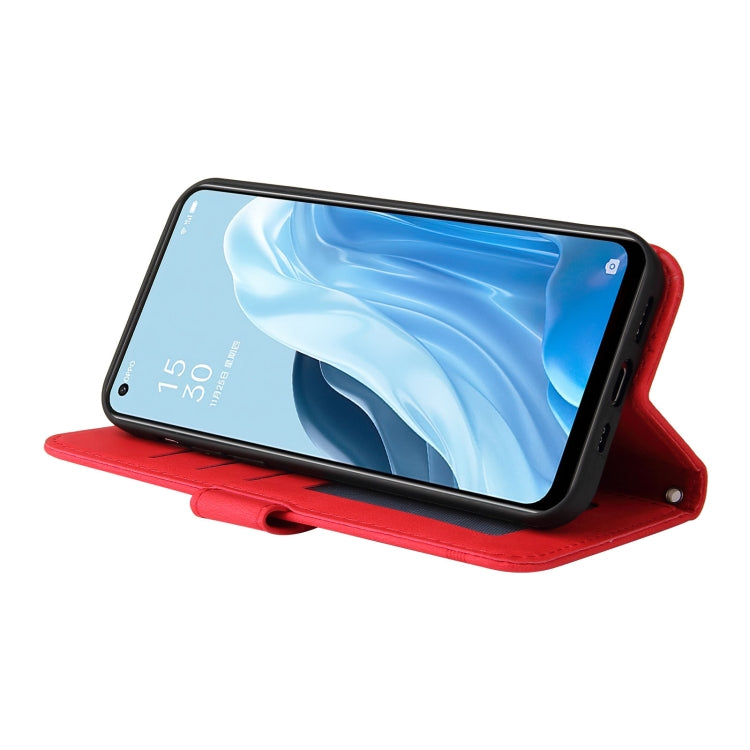 For OPPO Reno7 SE 5G Skin Feel Life Tree Metal Button Leather Phone Case