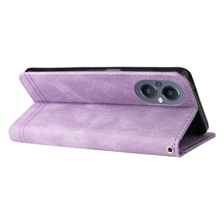 For OPPO A96 5G / Reno7 Z 5G / OnePlus Nord N20 5G Skin Feel Life Tree Metal Button Leather Phone Case