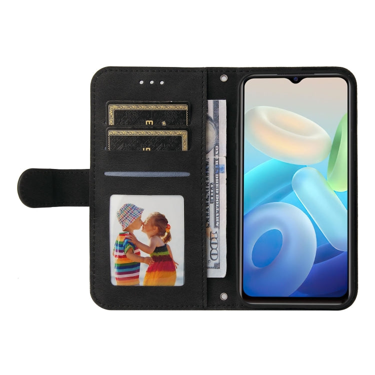 For vivo Y55 / Y75 / T1 5G Skin Feel Life Tree Metal Button Leather Phone Case