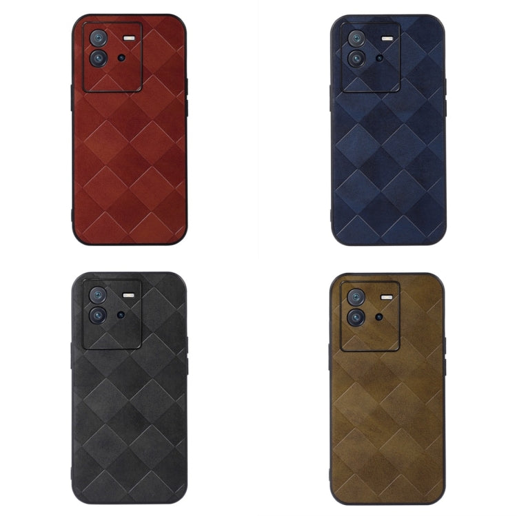 For vivo iQOO Neo6 Weave Plaid PU Phone Case