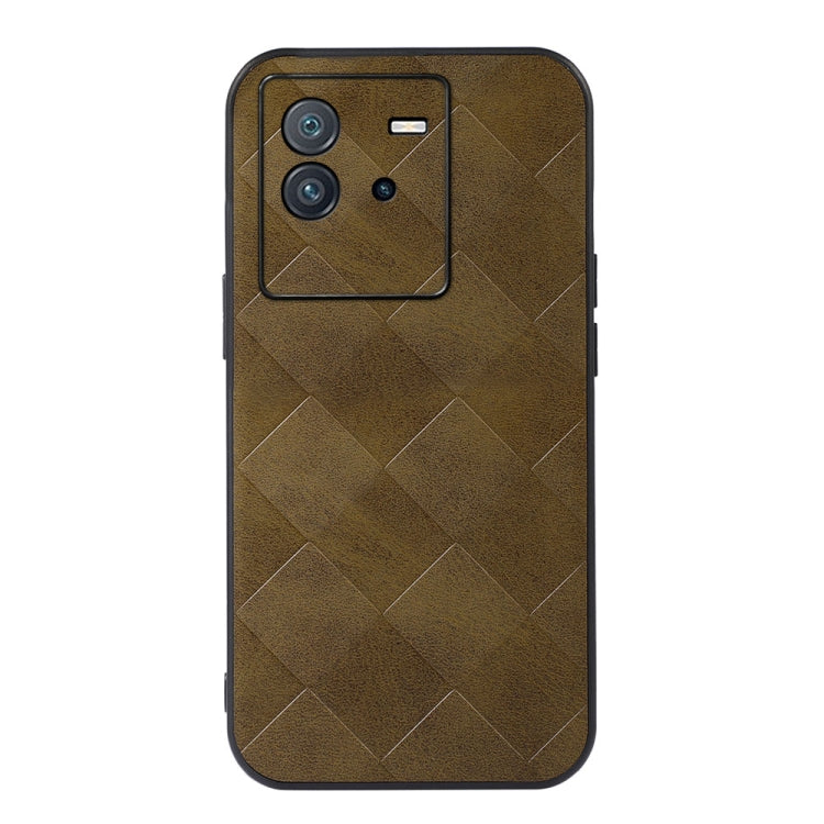For vivo iQOO Neo6 Weave Plaid PU Phone Case