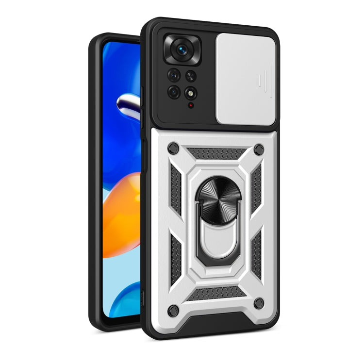 For Xiaomi Redmi Note 11 Pro Global Sliding Camera Cover Design TPU+PC Protective Phone Case