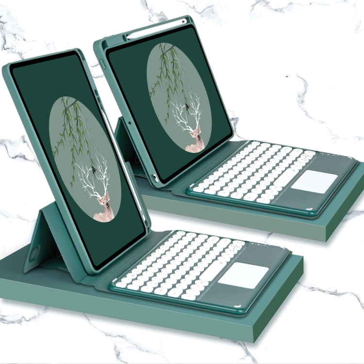 Bluetooth Keyboard Leather Case with Touchpad & Rotatable Bottom Case For iPad 10.2 2021 & 2020 & 2019 / Air 2019 / Pro 10.5 inch