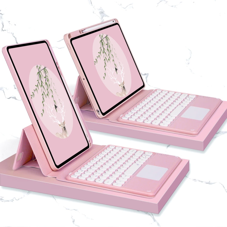 Bluetooth Keyboard Leather Case with Touchpad & Rotatable Bottom Case For iPad 10.2 2021 & 2020 & 2019 / Air 2019 / Pro 10.5 inch
