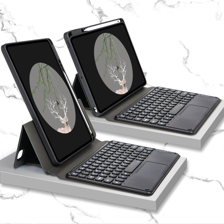 Bluetooth Keyboard Leather Case with Touchpad & Rotatable Bottom Case For iPad 10.2 2021 & 2020 & 2019 / Air 2019 / Pro 10.5 inch