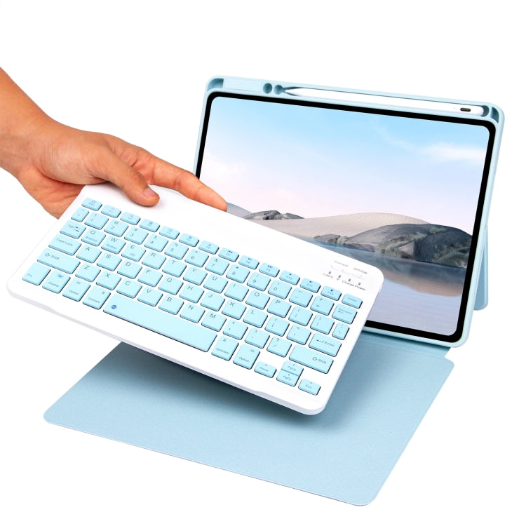 Bluetooth Keyboard Leather Case with Touchpad & Rotatable Bottom Case For iPad 10.2 2021 & 2020 & 2019 / Air 2019 / Pro 10.5 inch
