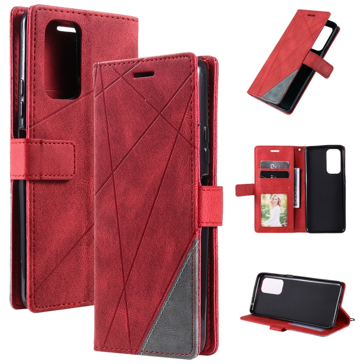 For Xiaomi Redmi Note 11S Skin Feel Splicing Leather Phone Case